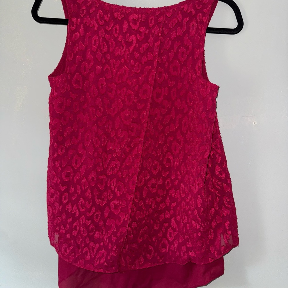 Apt. 9 Vibrant Red Patterned Blouse - image 5